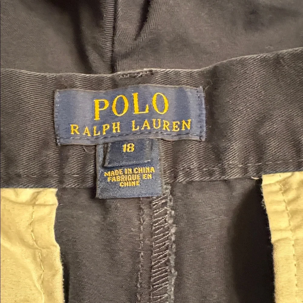 Polo by Ralph Lauren boys chino Bermuda shorts navy blue Size 18